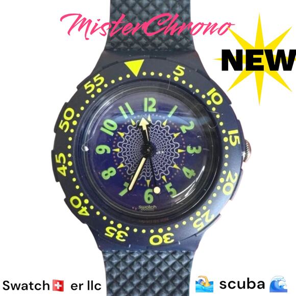Swatch watch ROWING SDN104 1993 Scuba New in case with paperwork and battery - Picture 1 of 6